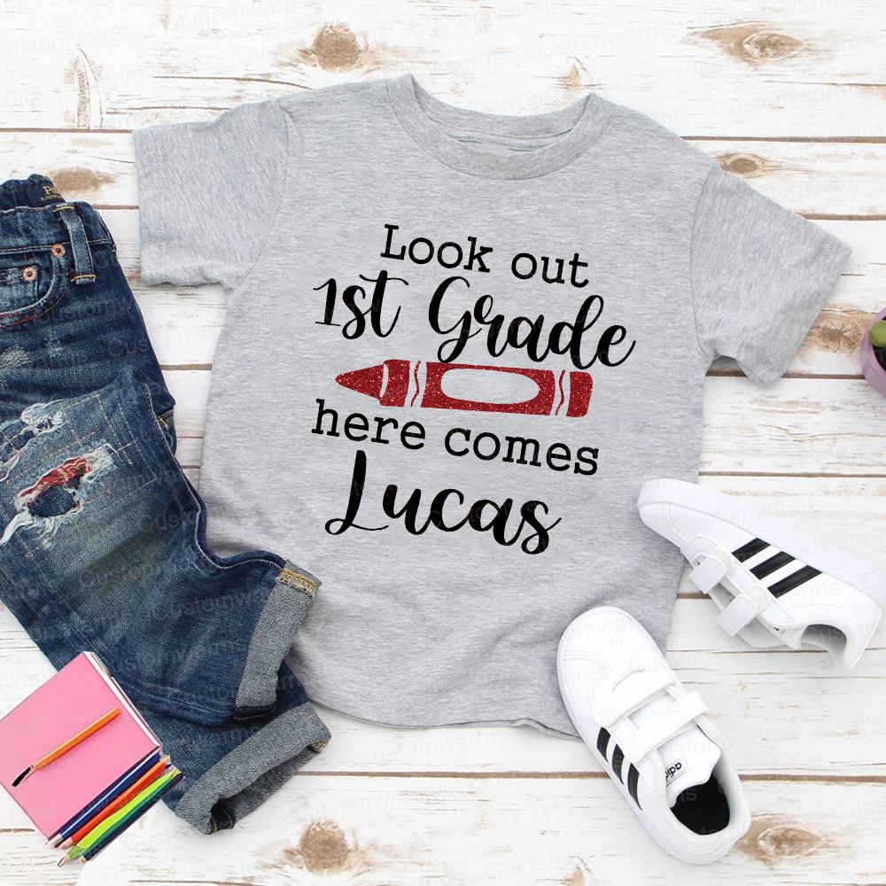 Personalized First Day Of Back To School Shirt | CWSchool06