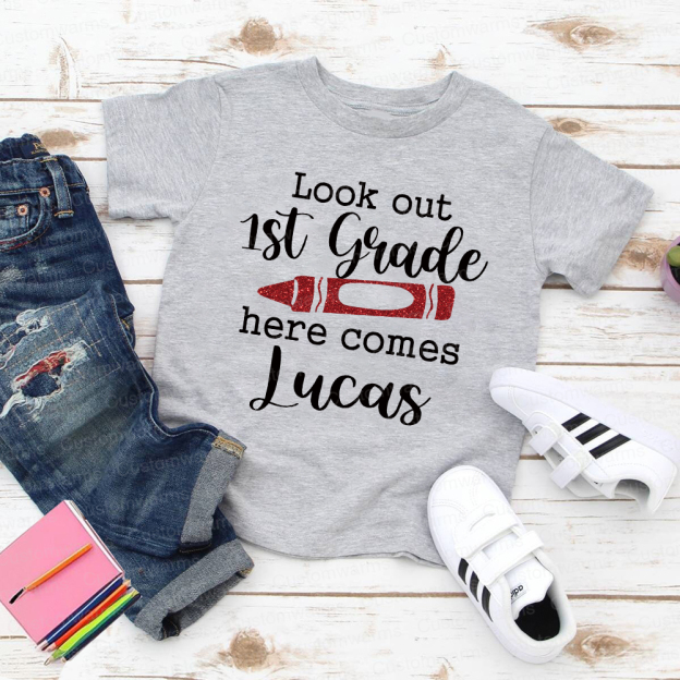 Personalized First Day Of Back To School Shirt | CWSchool06