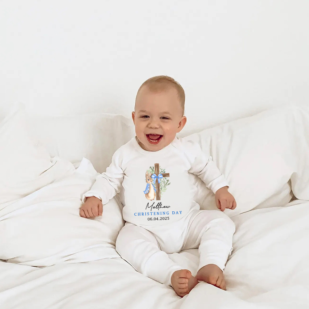 Personalized Baby Christening Day Romper | CWBaby259