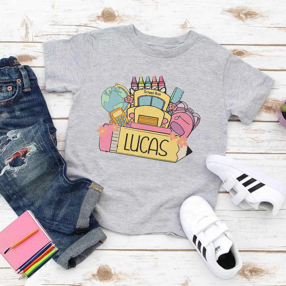 Personalized First Day Of Back To School Shirt | CWSchool17