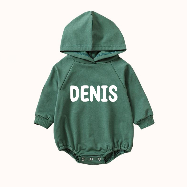 Personalized Cute Baby Hooded Bodysuit | CWBaby260