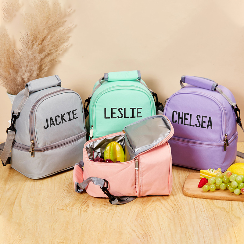 Personalized Name Color Kids Lunch Backpack