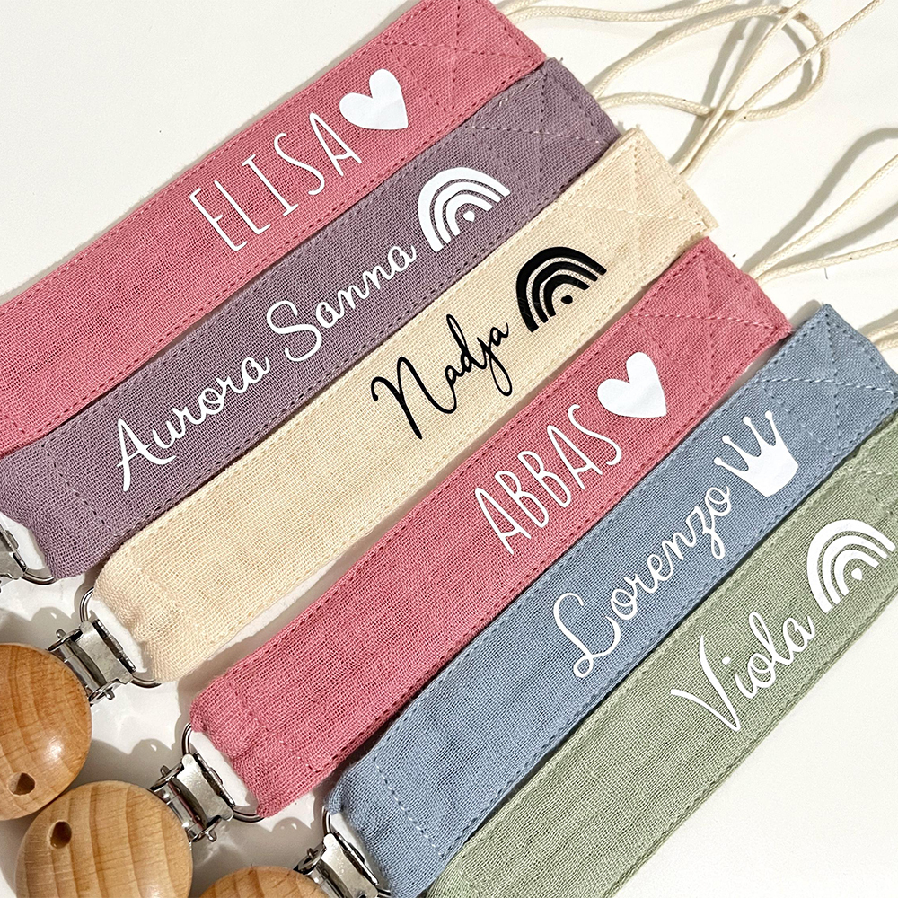Personalized Baby Safety Cotton Yarn Pacifier Strap | CWToy131