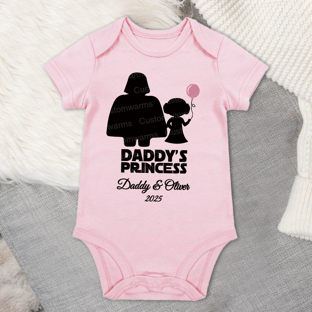 Personalized First Father's Day Daddy and Baby Outfit | CWFamily103