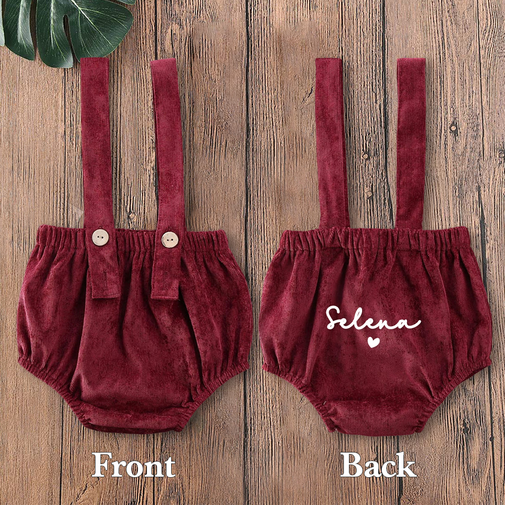 Personalized Baby Shower Corduroy Romper | CWBaby263