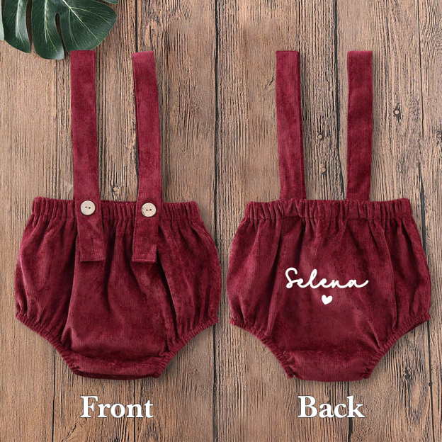 Personalized Baby Shower Corduroy Romper | CWBaby263