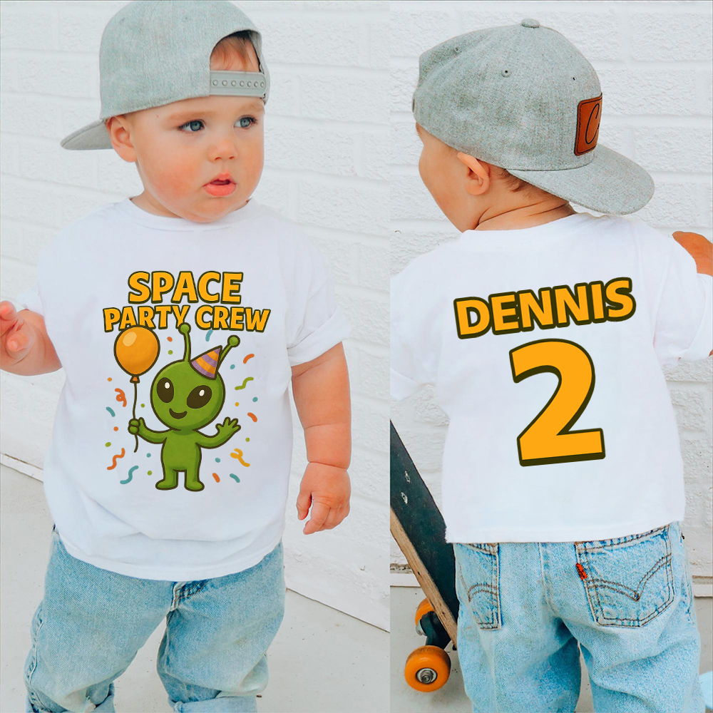 Personalized Space Party Birthday T-Shirt | inBirth33