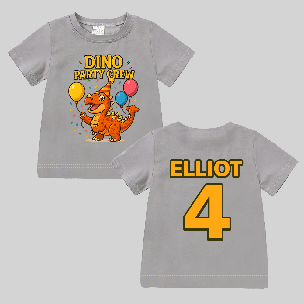 Personalized Dinosaur Party Birthday T-Shirt | inBirth34