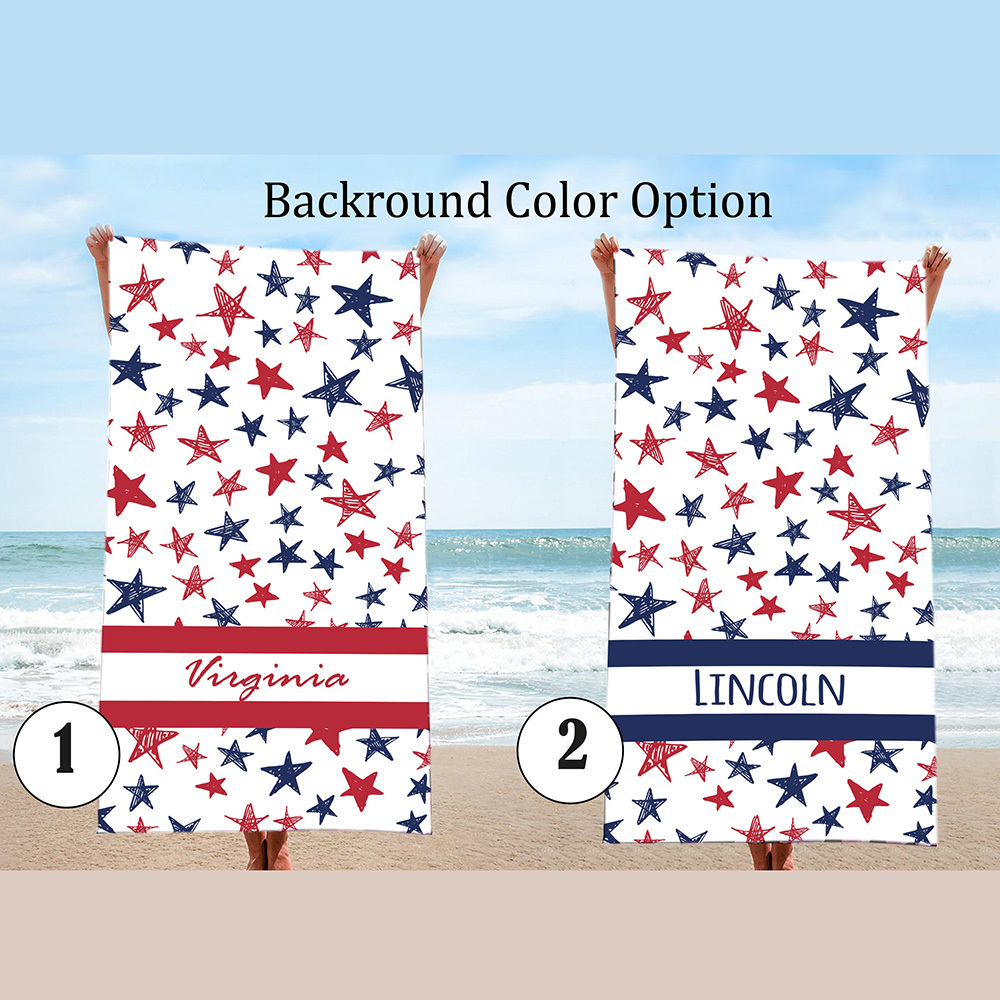 Personalized 4th of July Independence Day Beach Towel | CWTowel173