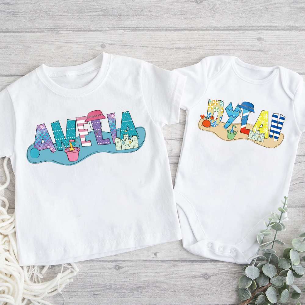 Personalized Baby Summer Beach Style Shirts | CWBaby200