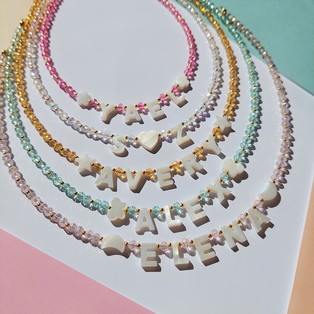 Personalized Pearl Letter Name Necklace For Girls & Adult｜CWBeach195