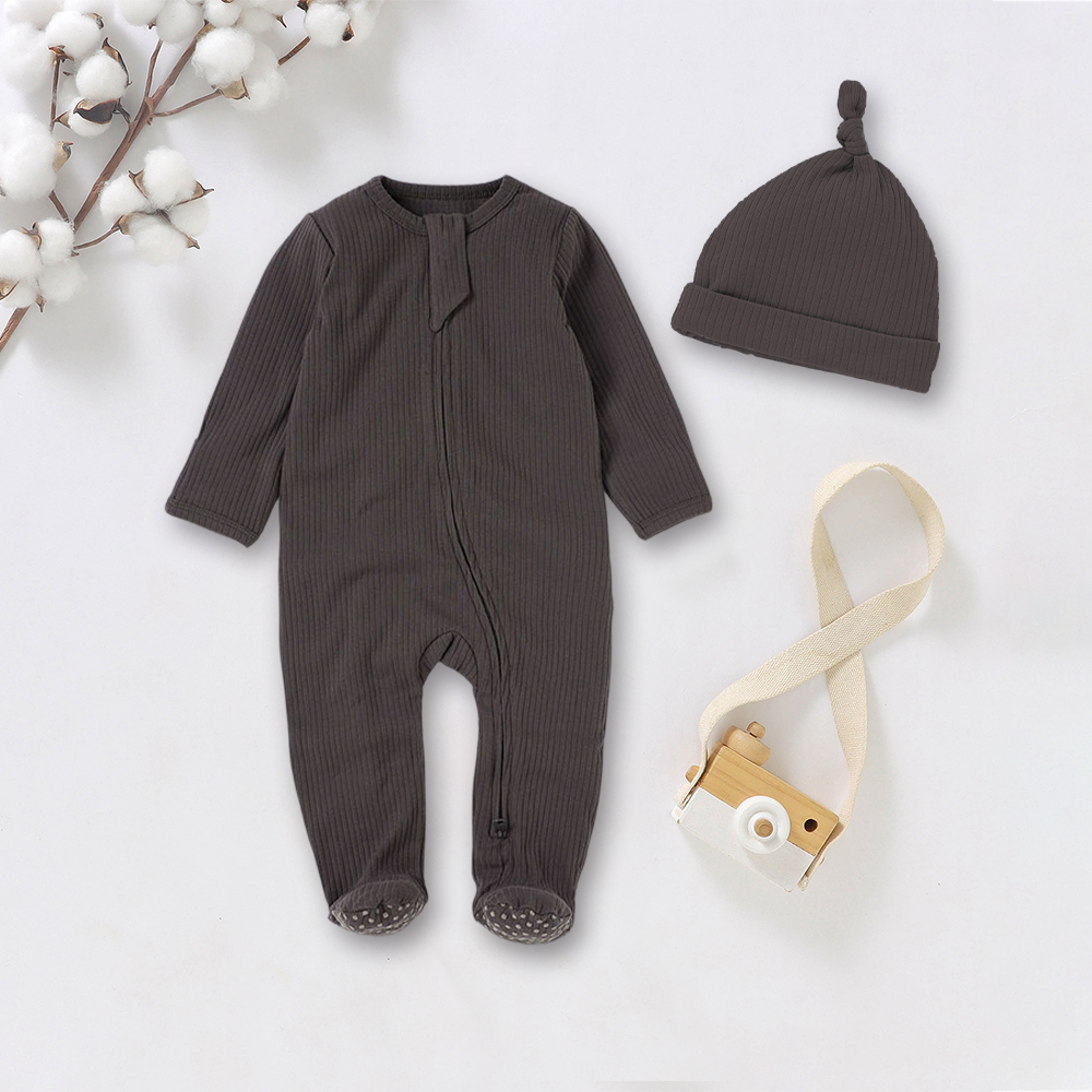 Personalized Embroidery Baby Organic Cotton Ribbed Outfit | CWBaby277