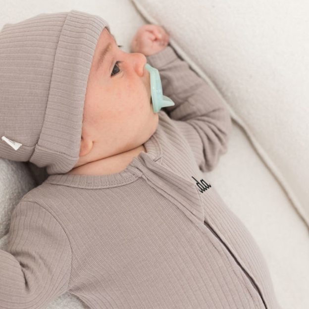 Personalized Embroidery Baby Organic Cotton Ribbed Outfit | CWBaby277