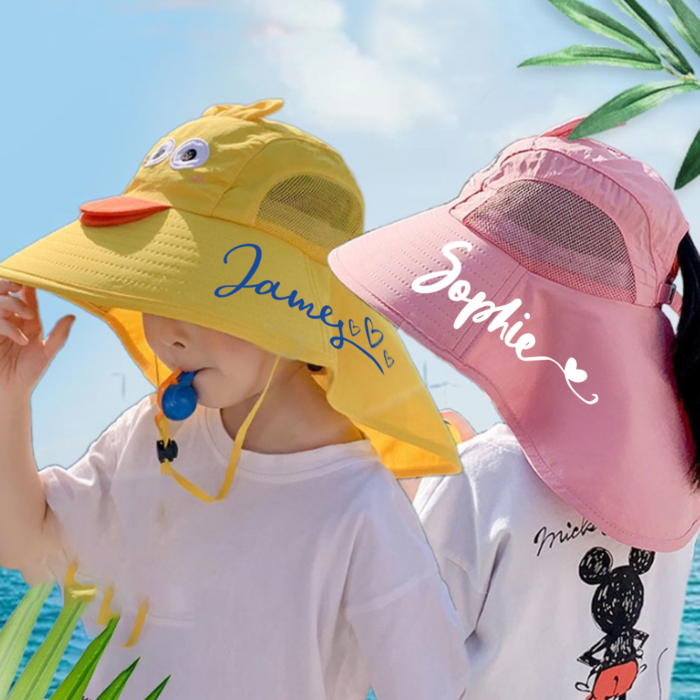 Personalized Wide Brim Breathable Windproof Sun Hat | CWBeach200