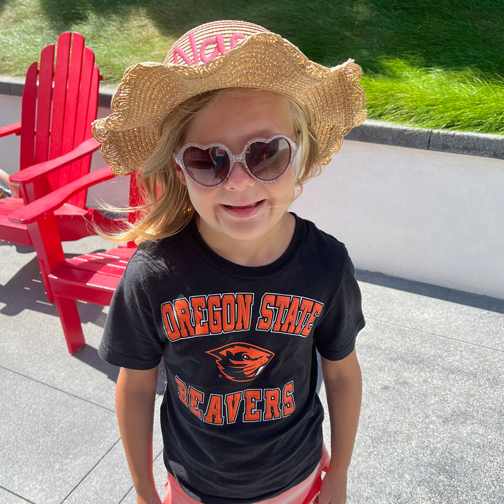 Personalized Kid Hand Embroidered Straw Hat With Flowers | CWBeach3501
