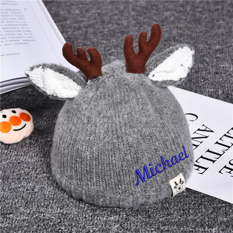 Personalized Embroidery Cute Elk Ear Hat for Comfort & Unique | HSKid21