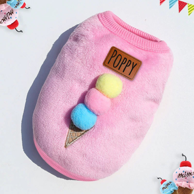 Personalized Cute Pet Soft Plush Fleece Vest | BKPet194