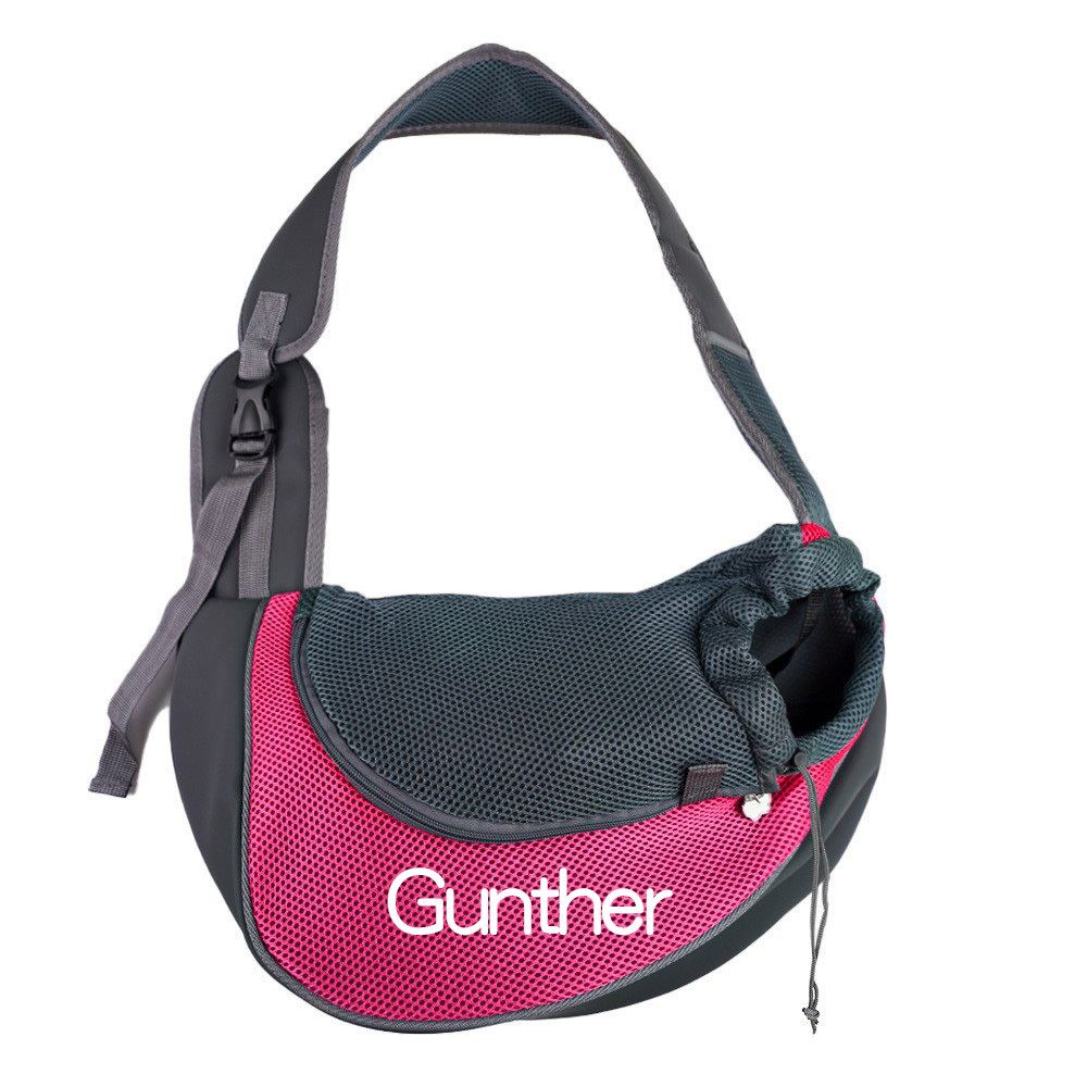 Personalized Hands Free Breathable Mesh Dog Sling Carrier | BKPet189