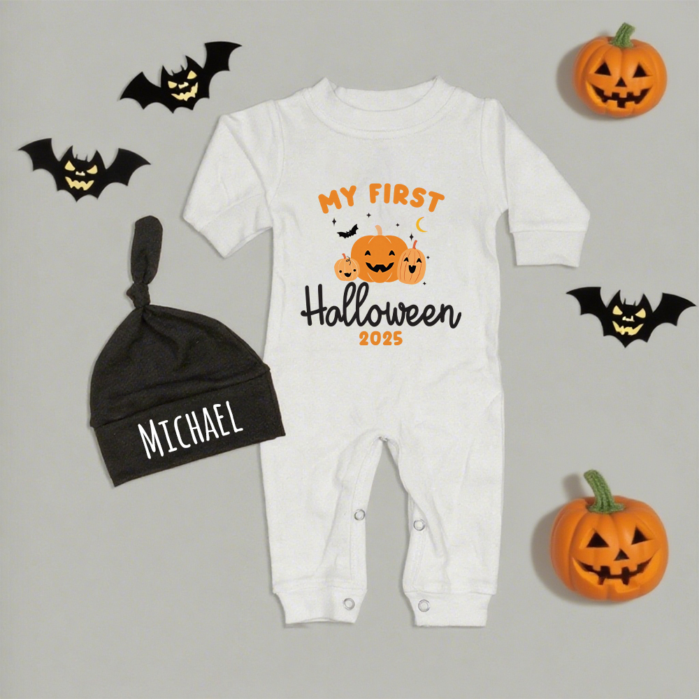 Personalized Baby My 1st Halloween Outfit with Hat | CWHalloween61