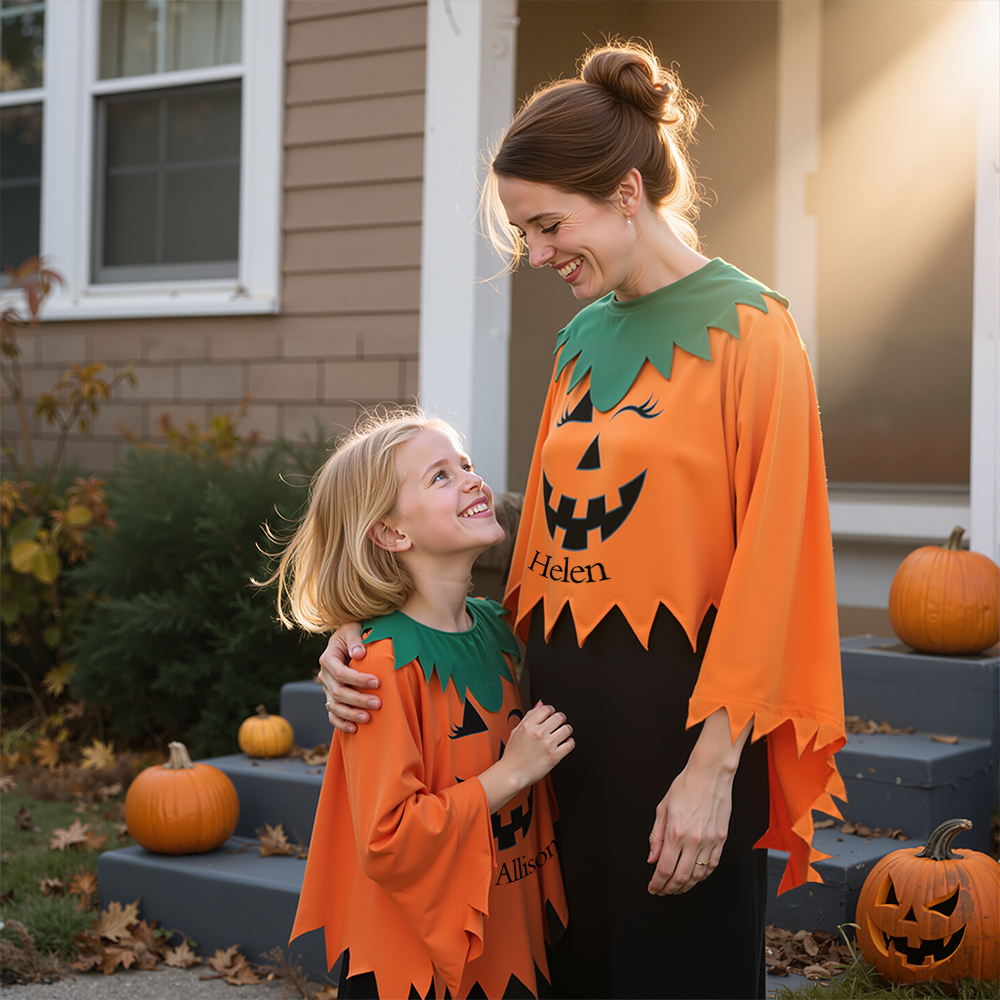 Personalized Halloween Night Glowing Pumpkin Costume | CWHalloween47