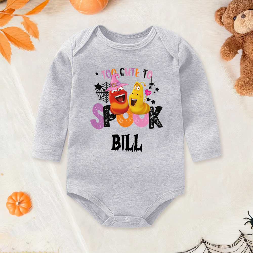 Personalized Larva's Halloween Funny Baby Romper | Larva04