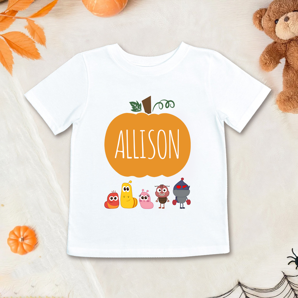 Personalized Larva's Halloween Funny Kid Shirt | Larva19