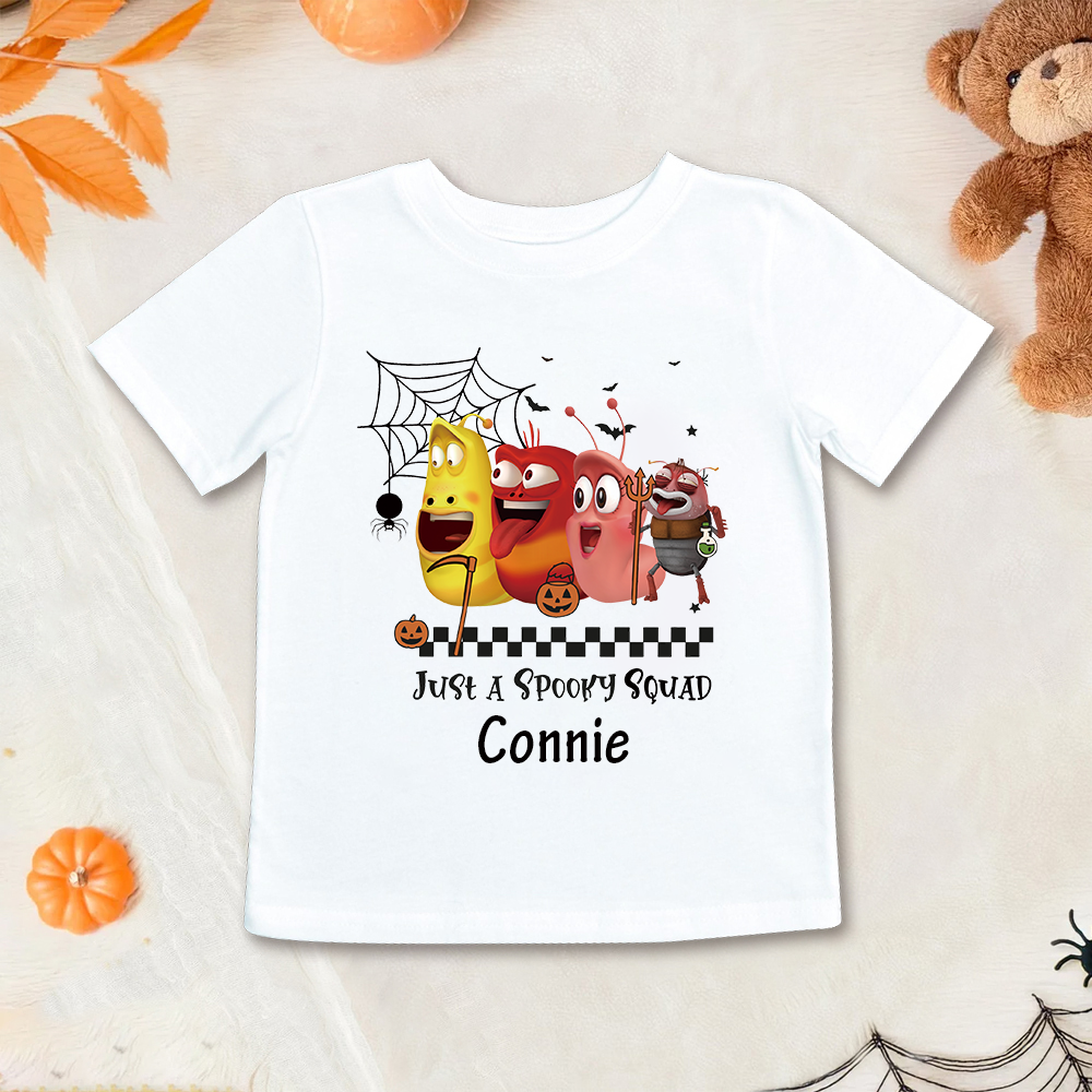 Personalized Larva's Halloween Funny Kid Shirt | Larva10