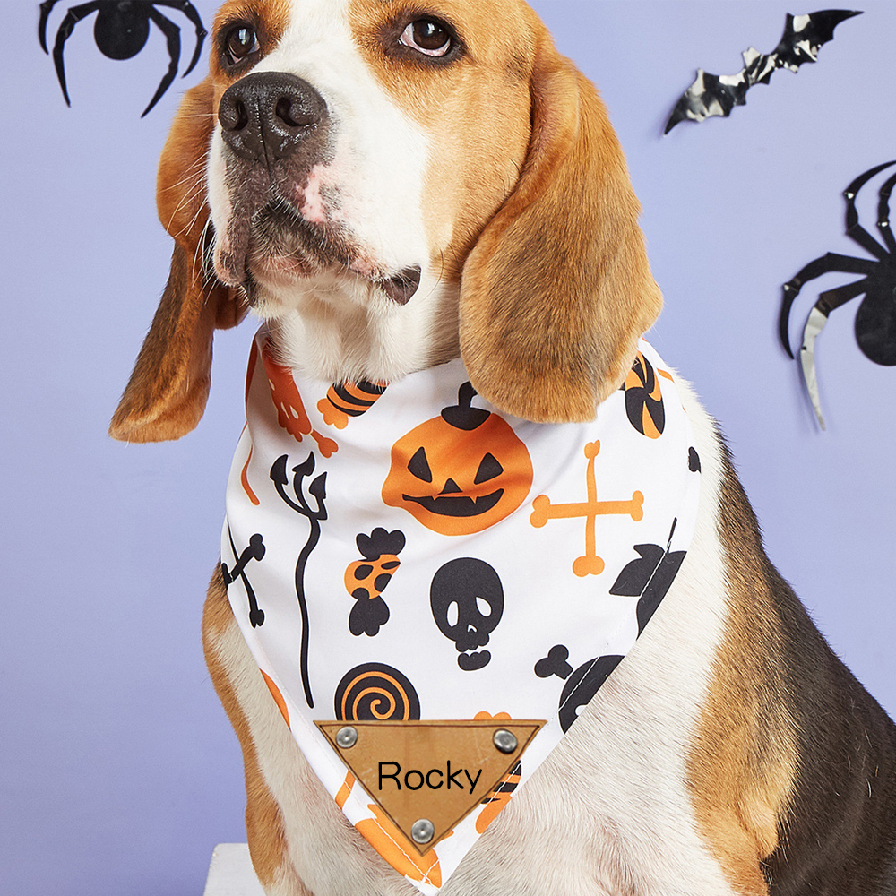 Personalized Halloween Dog Bandana for Comfort & Unique | CWHalloween57
