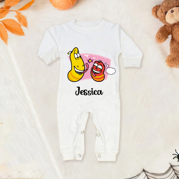 Personalized Larva's Funny Baby Romper | Larva26