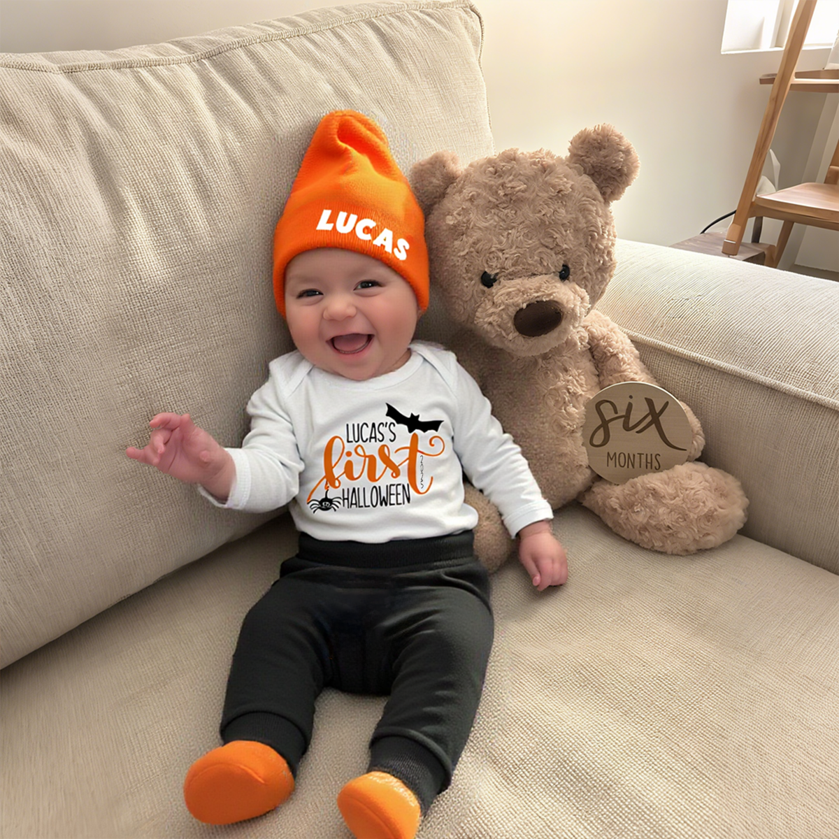 Personalized Baby First Pumpkin Outfit Set | CWHalloween62