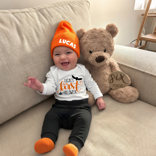 Personalized Baby First Pumpkin Outfit Set | CWHalloween62