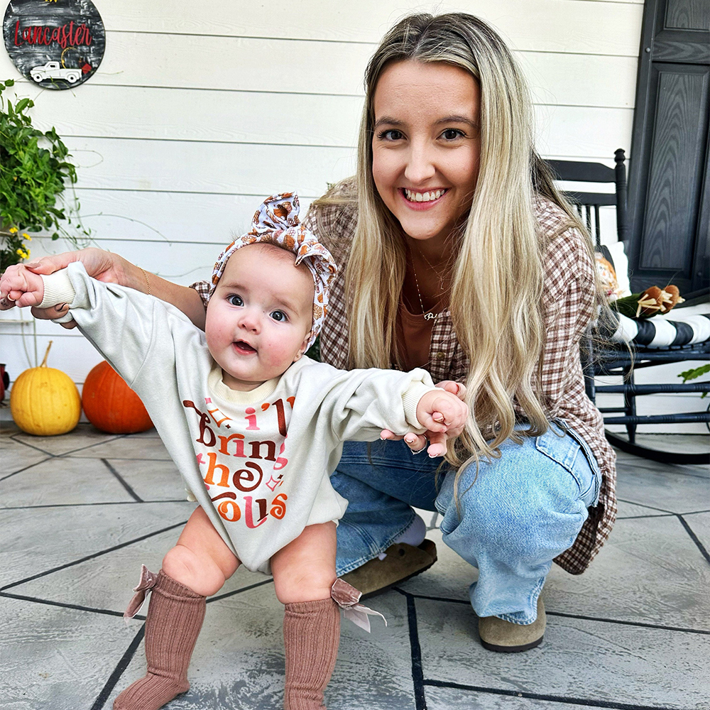 Personalized Thanksgiving Baby Girl Outfit | CWThanks01