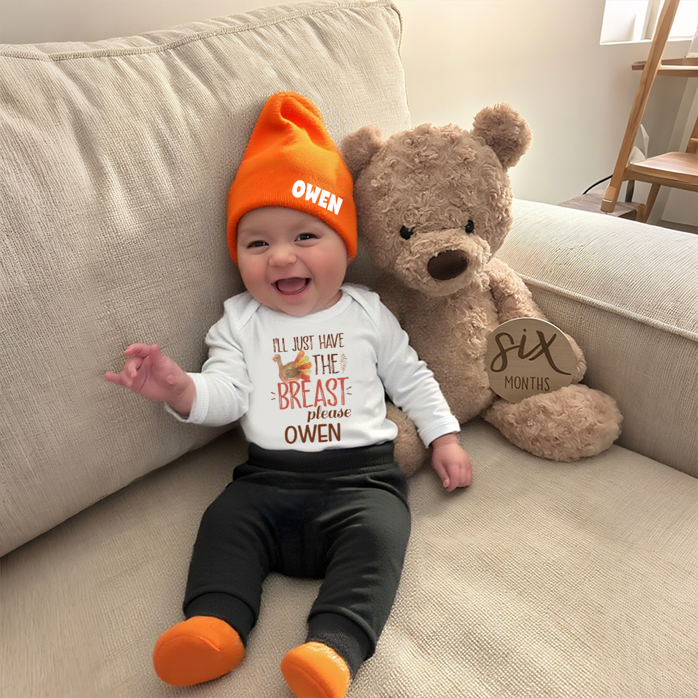 Personalized Baby First Thanksgiving Outfit Set | CWThanks02
