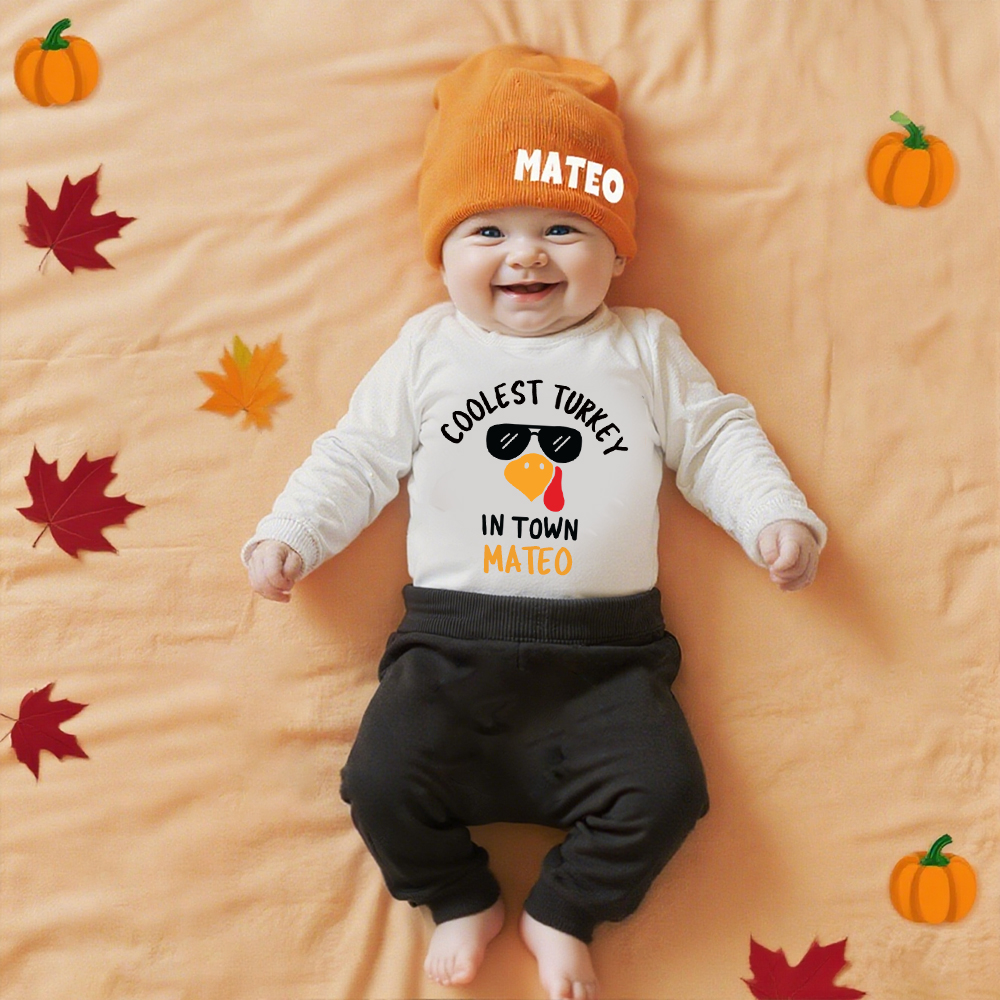 Personalized Baby First Thanksgiving Outfit Set | CWThanks06