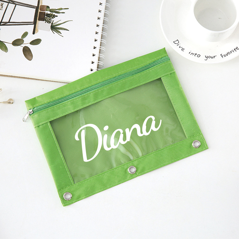 Personalized Canvas Zipper Kid Pencil Case