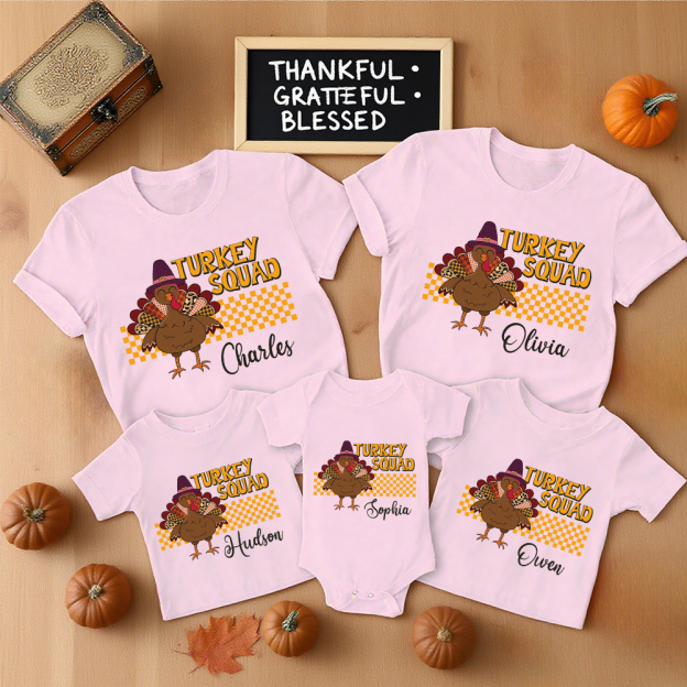 Personalized Turkey Squad Family Matching Shirt | CWThanks09