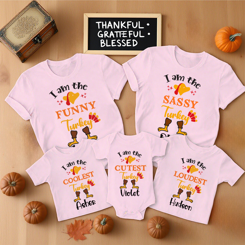 Personalized Thanksgiving Party Family Matching Shirt | CWThanks08