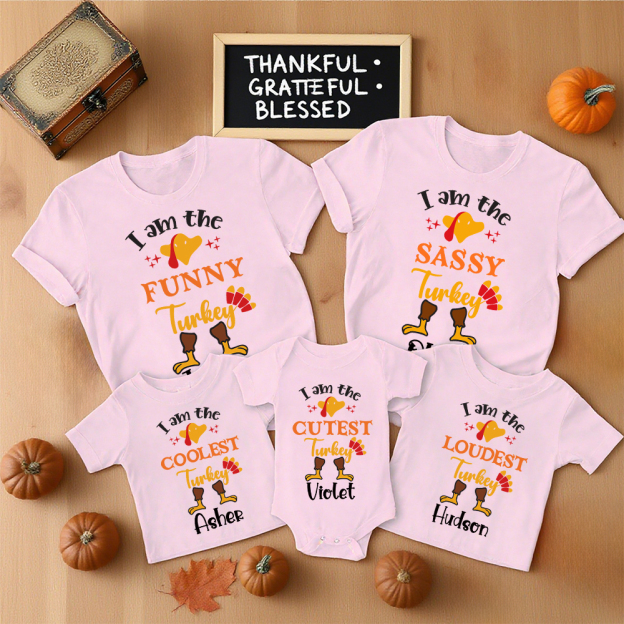 Personalized Thanksgiving Party Family Matching Shirt | CWThanks08