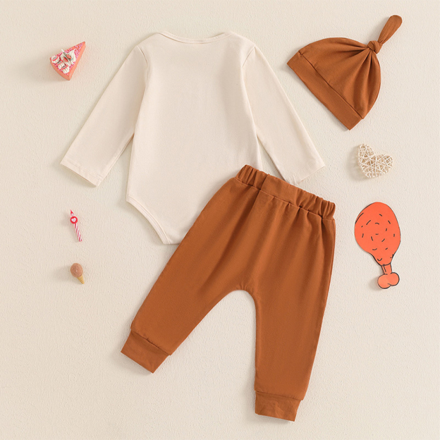 Personalized Baby 1st Thanksgiving Outfit Set | CWThanks11