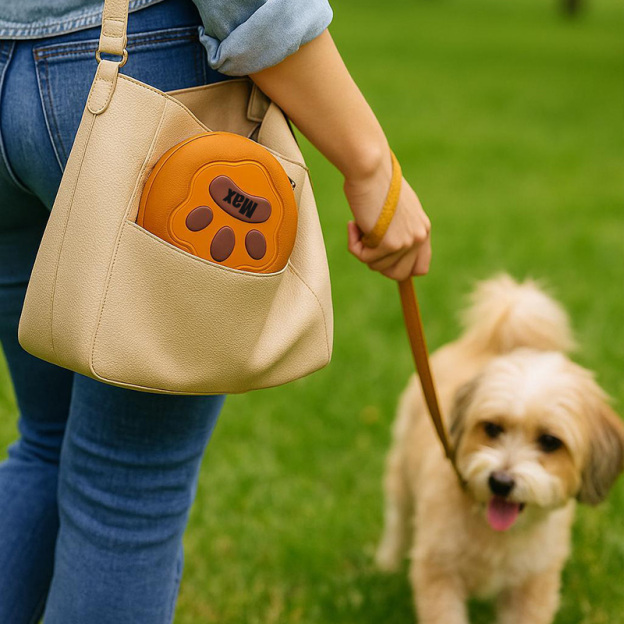 Personalized Collapsible Portable 2-in-1 Food & Water Dish Dog Bowl | BKPet214