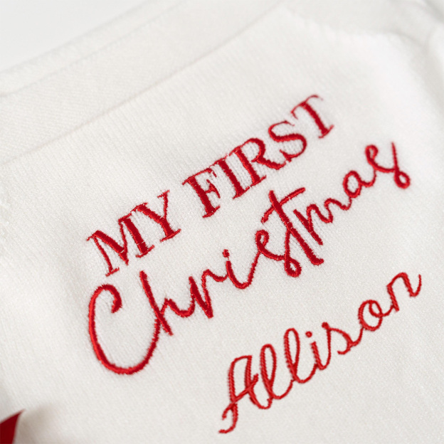 Personalized My First Christmas Baby Romper Set | MCGift137