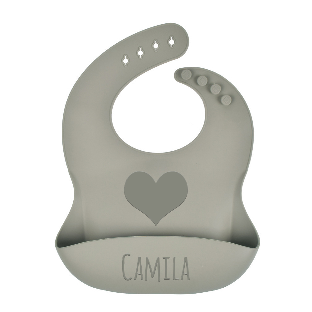 Personalized Baby Reusable Food Grade Silicone Bib | CWBaby299