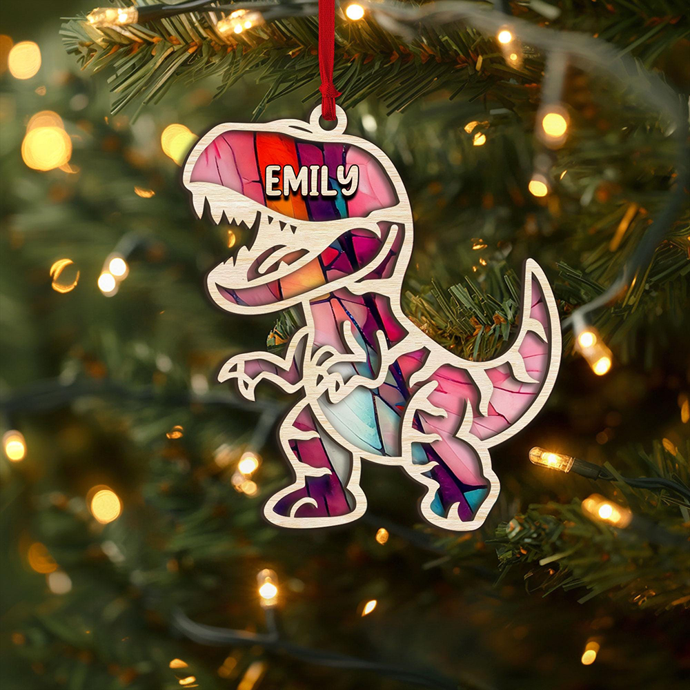 Personalized Dinosaur Christmas Tree Ornaments | MCGift148