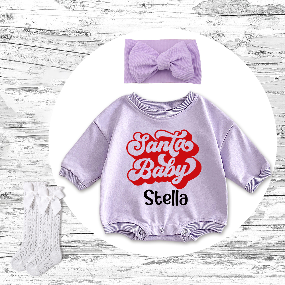 Personalized Christmas Baby Girl Lovely Outfit Set | MCGift150