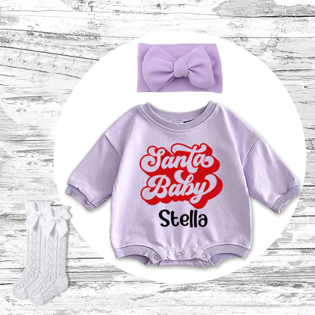 Personalized Christmas Baby Girl Lovely Outfit Set | MCGift150