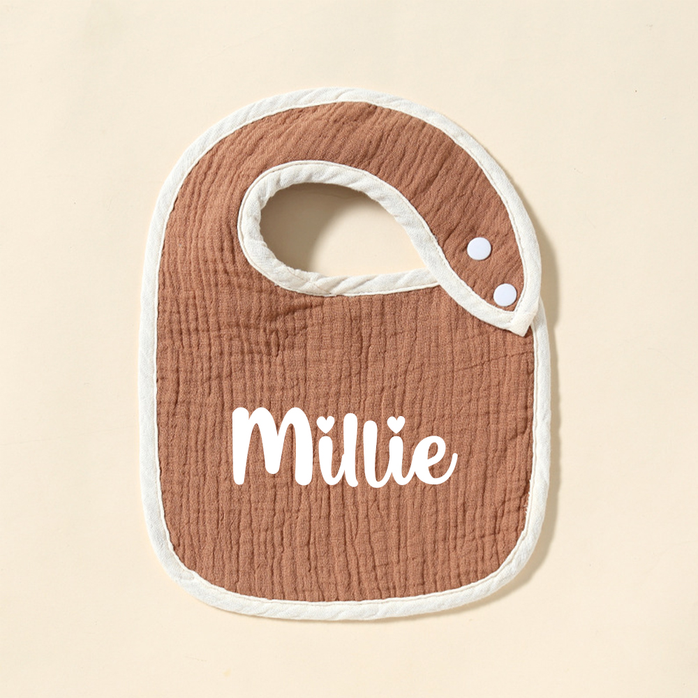 Personalized Embroidered Baby Cotton Bibs | CWBaby306