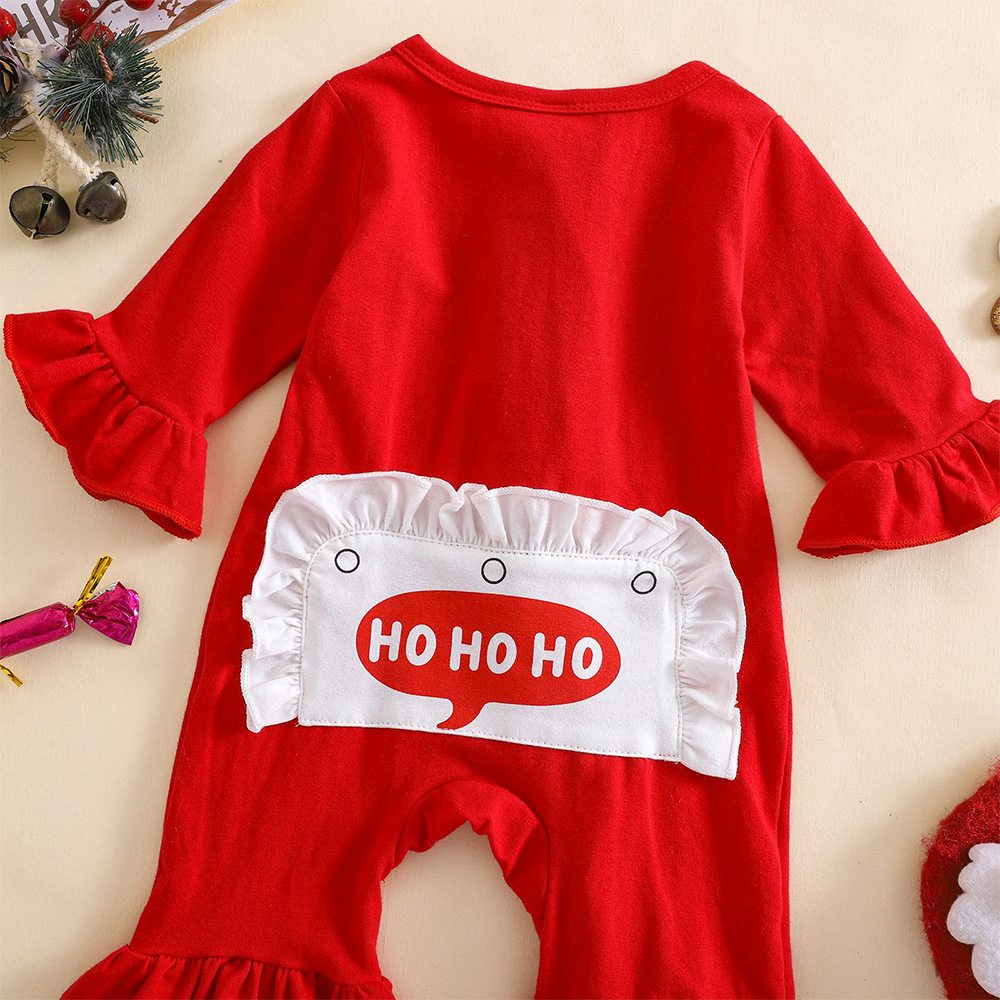 Personalized Baby Christmas Ho Ho Ho Romper | MCGift159
