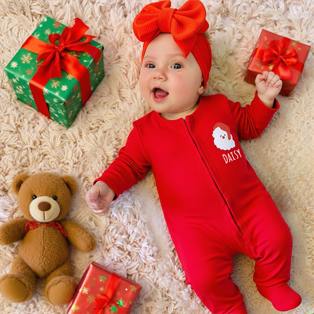 Personalized Baby Christmas Ho Ho Ho Romper | MCGift160