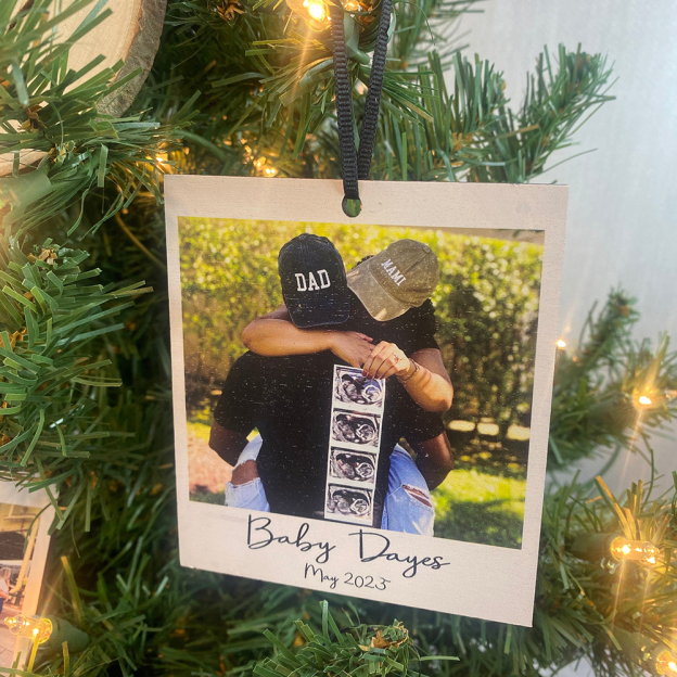 Personalized Wooden Christmas Family Photo Ornaments | MCGift164