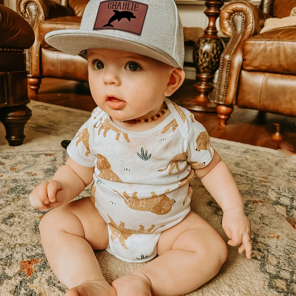 Personalized Leather Patch Tractor Hat for Comfort & Unique | CWBeach56